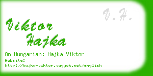 viktor hajka business card